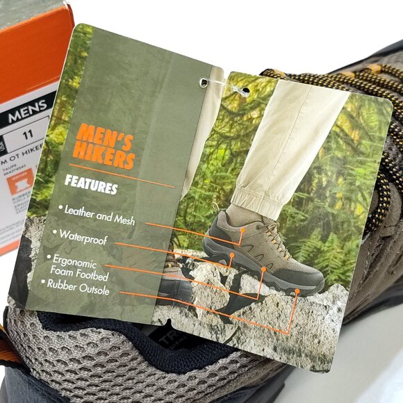 Ozark Trail Waterproof Hiking Low Top Men's 11 Leather & Mesh Upper Lightweight - Picture 10 of 12